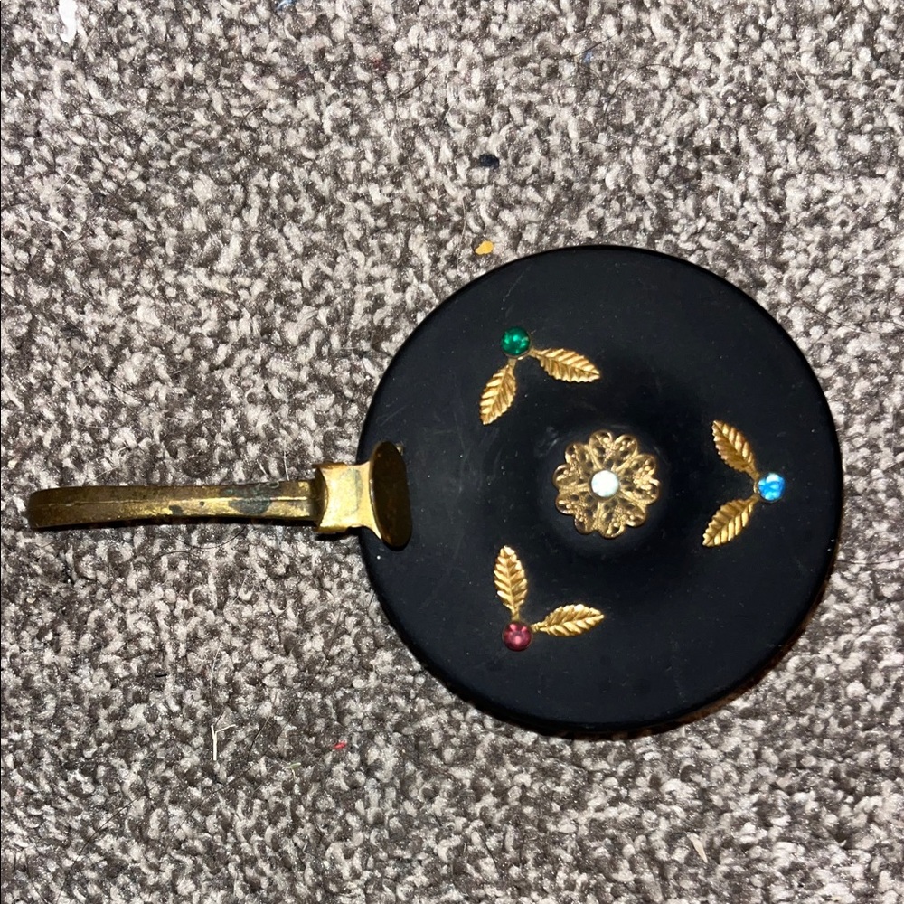 Antique Black and Gold little pan not sure what it is